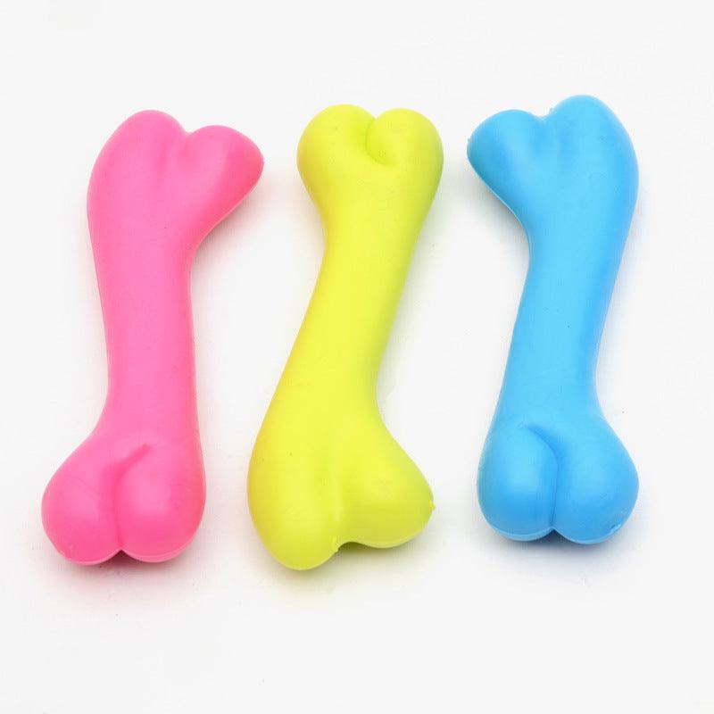 Durable Dog Bone Chew Toy: High-Quality Rubber Molar Toy For Pets-0